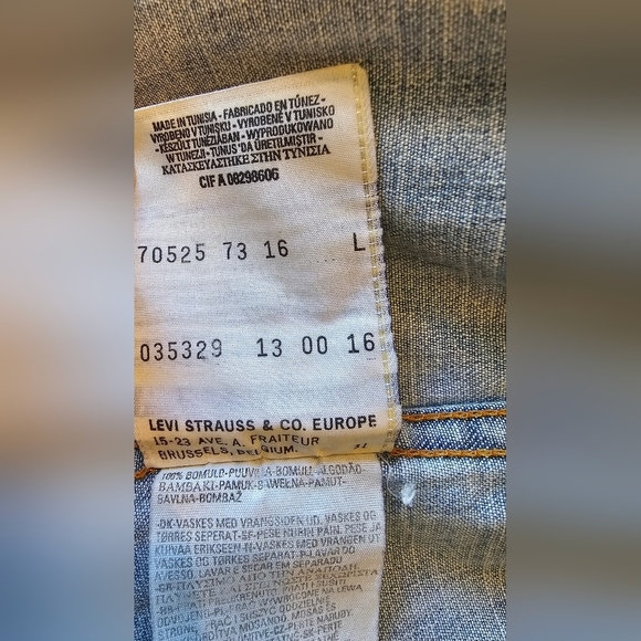 Levi's Vintage Y2K Women's Size Large Denim Chore Jacket Longline Snap Front - Picture 9 of 13